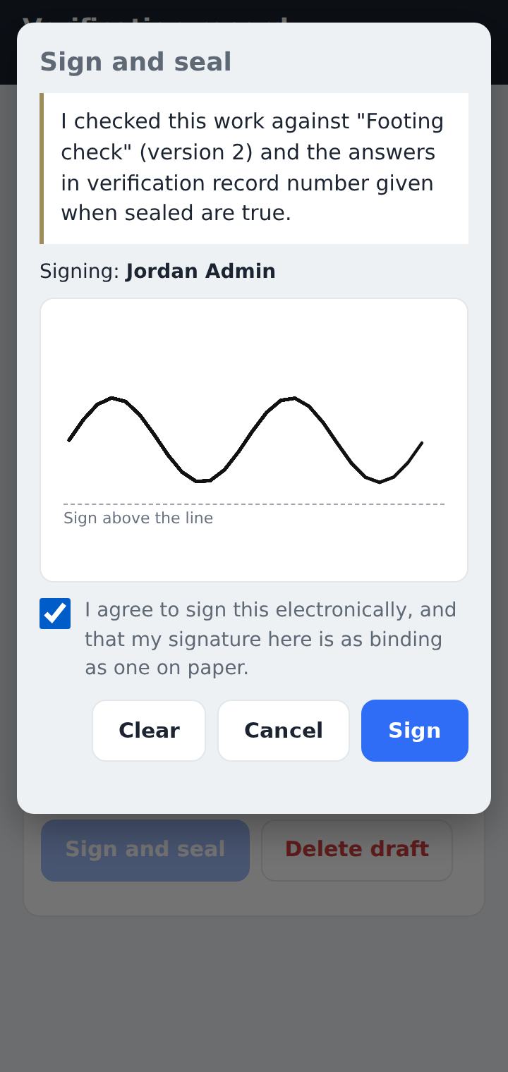 Drawing a signature